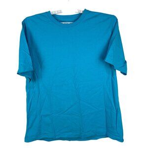 Lands End Super-T Shirt Size XL 46-48 Blue 100% Cotton Made In Indonesia